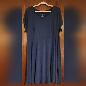 SONOMA Short Sleeve Blue Gray Midi Dress